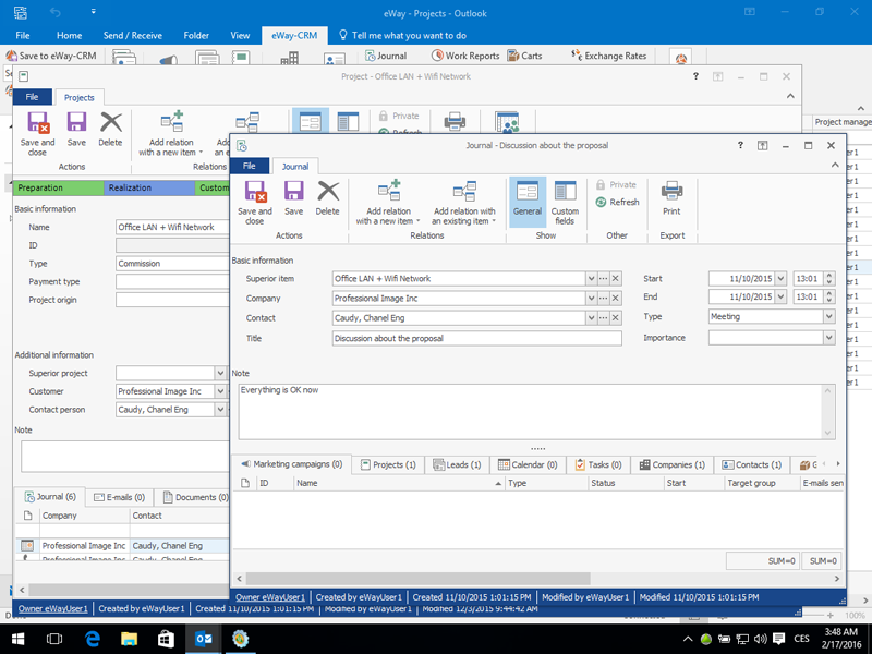 eWay-CRM is the best Outlook CRM software