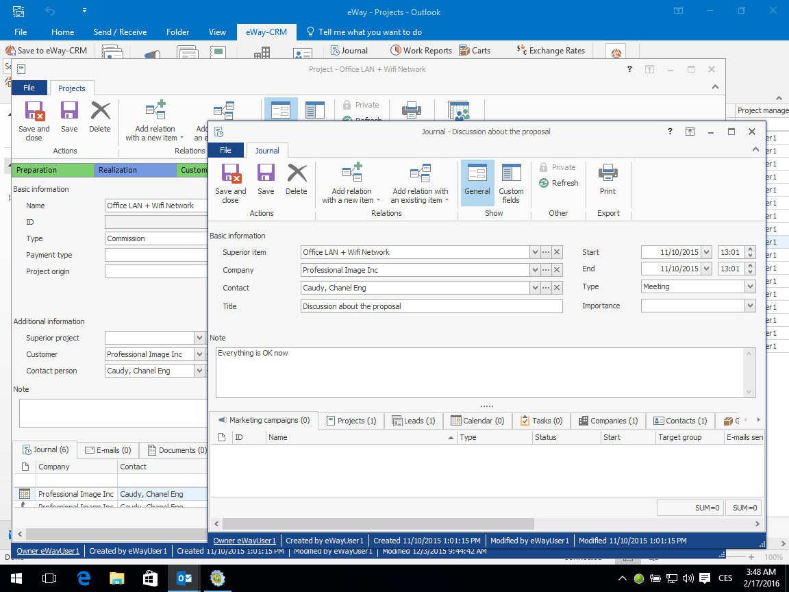 Free CRM Addin for Outlook eWayCRM Just Have a Look