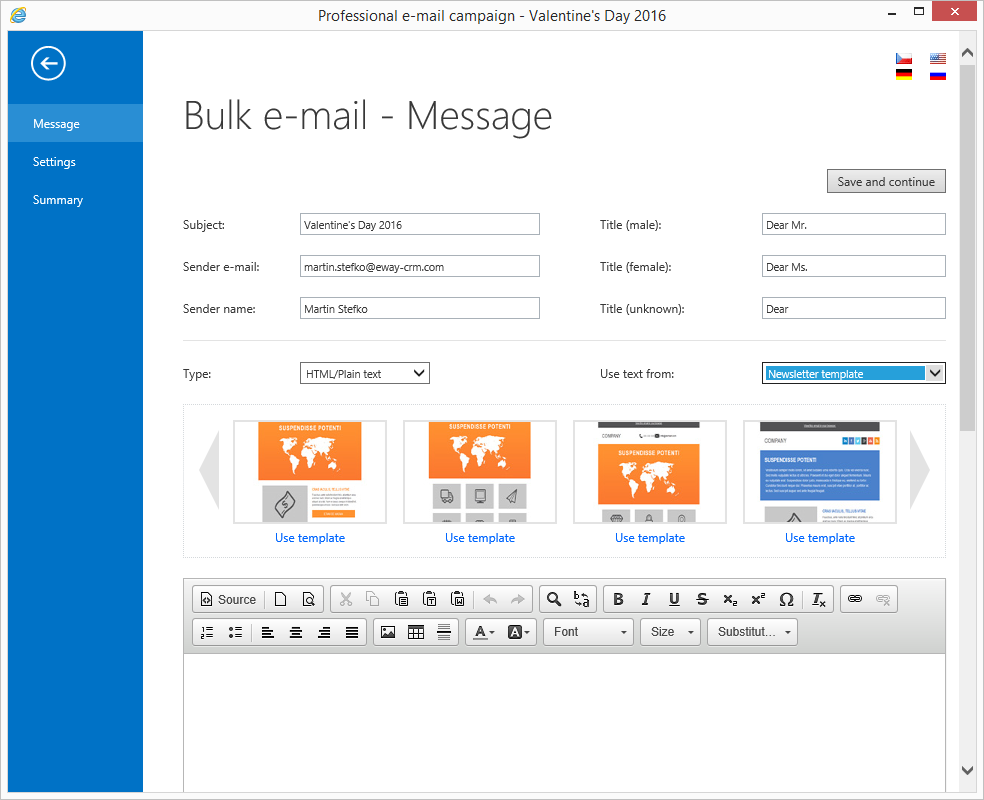 Bulk Emails in eWayCRM The Outlook CRM Software