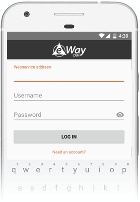 Log into eWay-CRM Mobile