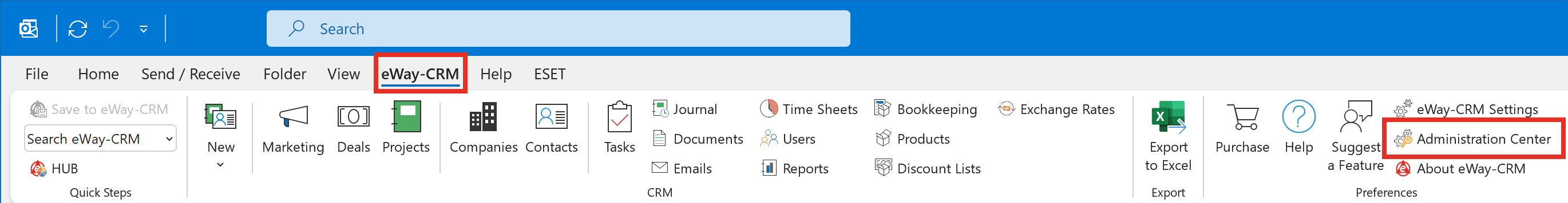 BCM migration from Outlook to eWay-CRM