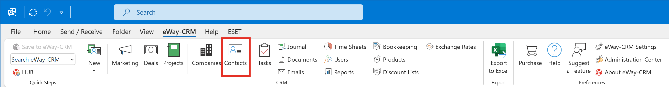 BCM migration from Outlook to eWay-CRM