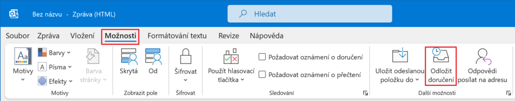 Odložit doručení e-mailu