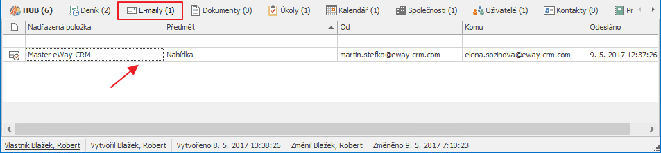 Email in the HUB