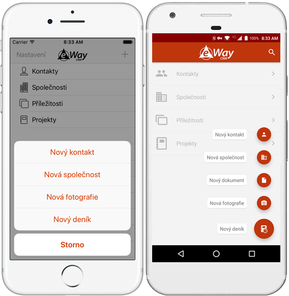 eWay-CRM Menu