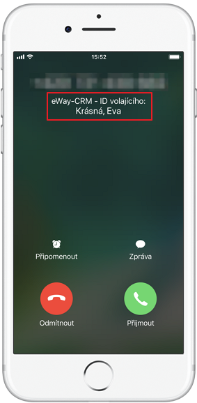 Rozpoznání volajícího z eWay-CRM