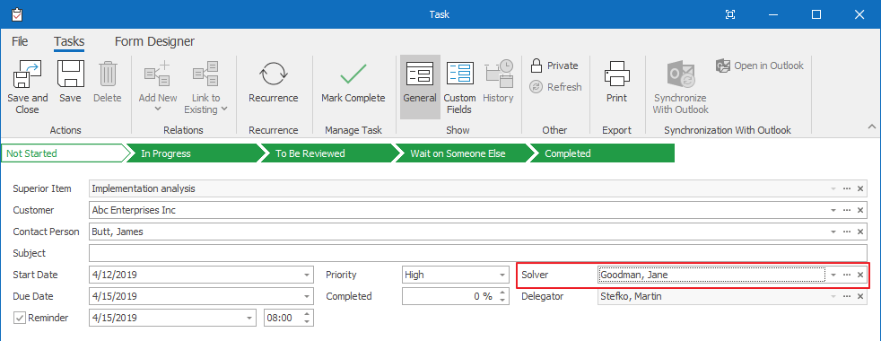 Select Different Task Solver
