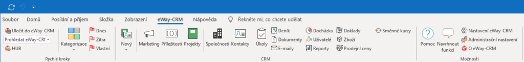 Náhled nových ikonek eWay-CRM verze 5.5.