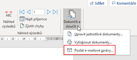 Poslat e-mailové zprávy