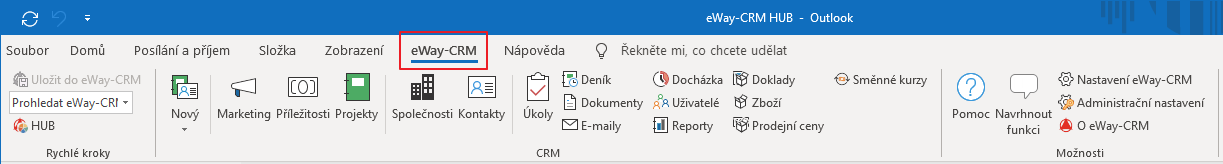 Záložka eWay-CRM