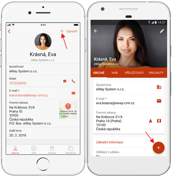 Nová položka v eWay-CRM Mobile