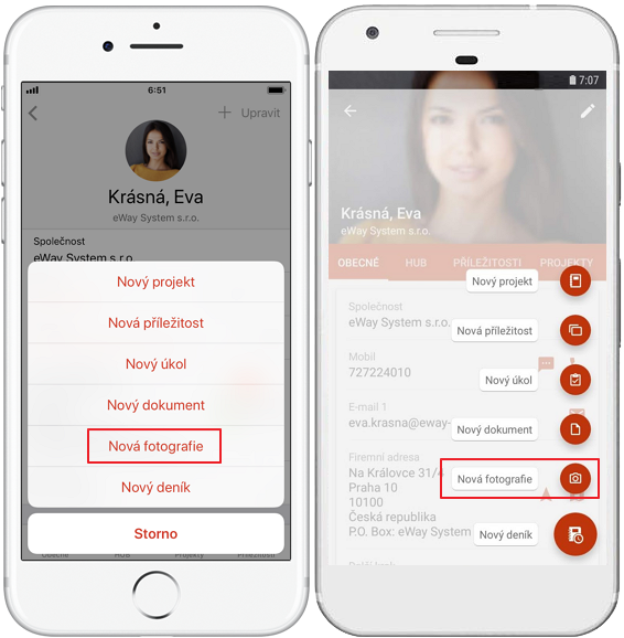 Nová fotografie v eWay-CRM Mobile