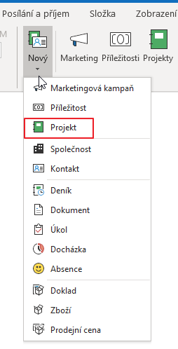 Nový projekt