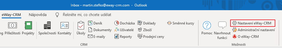 Nastavení eWay-CRM