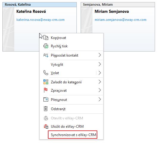 Synchronizovat s eWay-CRM