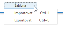 Importovat či exportovat šablonu akce