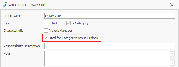 Used for Categorization in Outlook