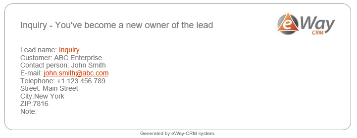 Owner Change Notification