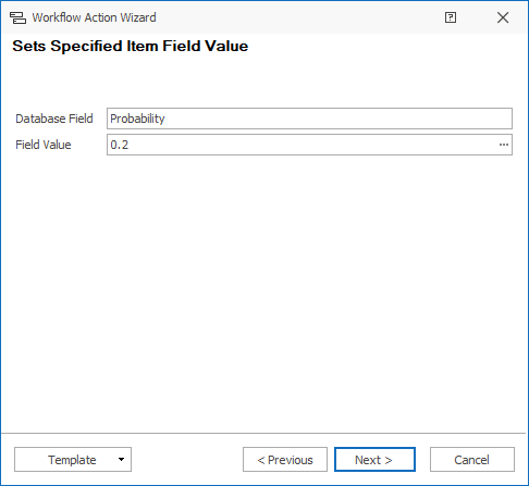 Set Field Value Action Example