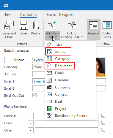 Add New Journal or Document