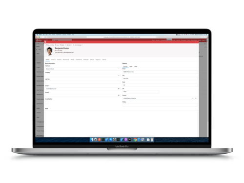 eWay-CRM Web Contact Detail Benjamin on Mac