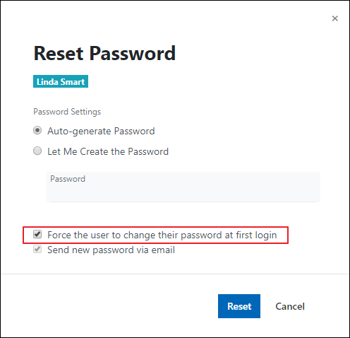 Force Password Change