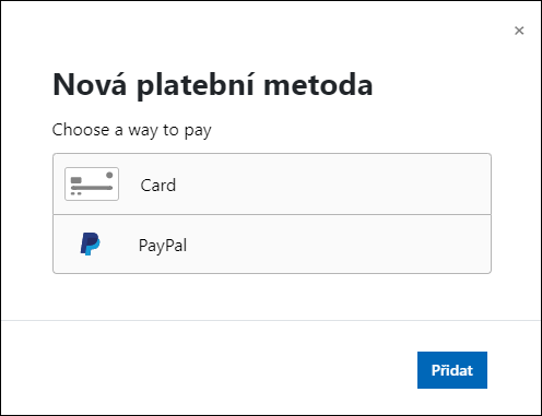 Vybrať platobnú metódu