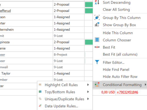 Conditional Formatting