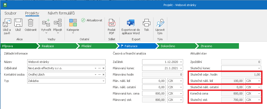 lidské náklady projektu