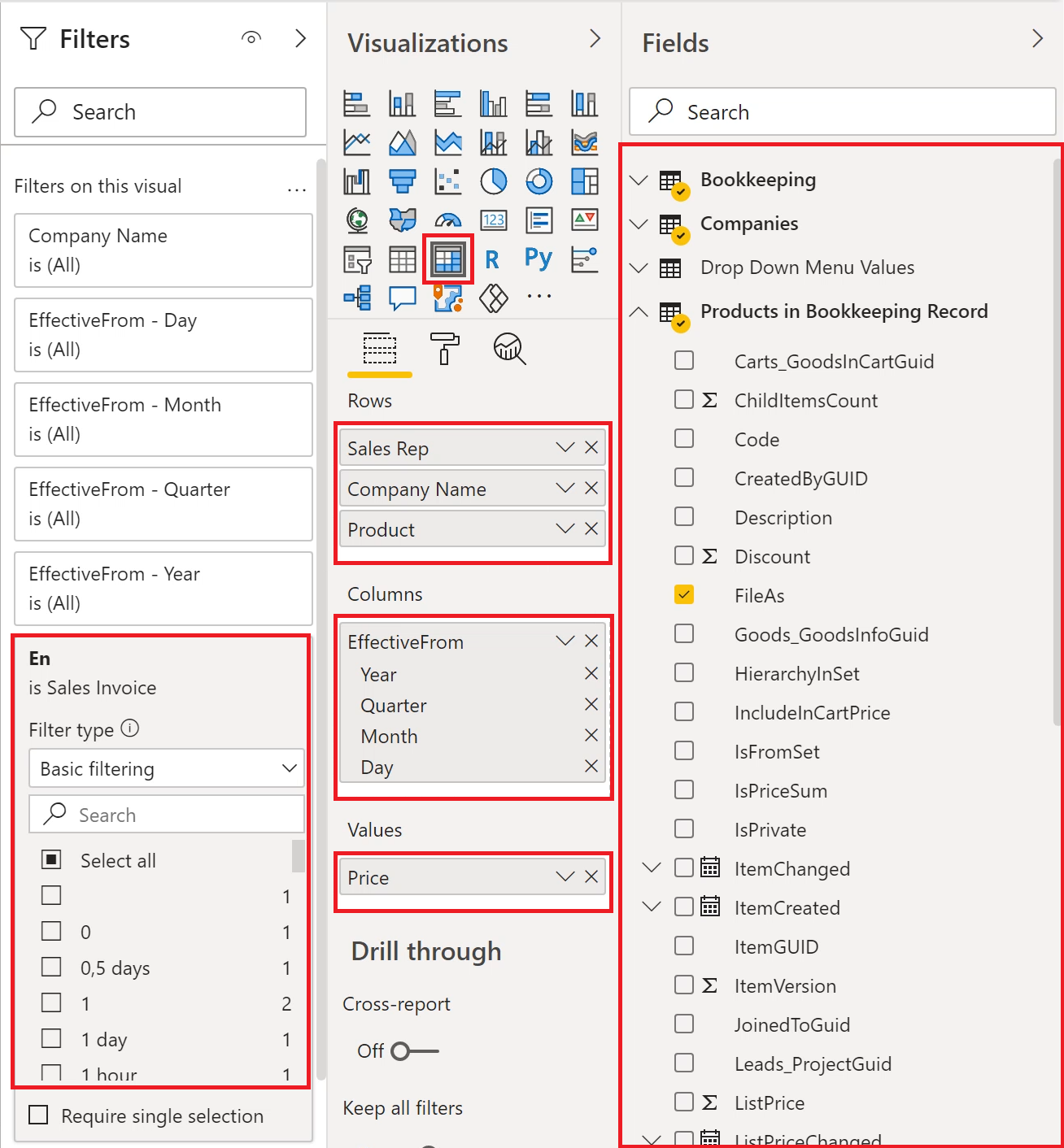 Power BI designer