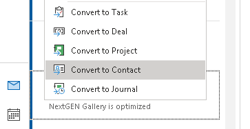 eWay-CRM convert to contact