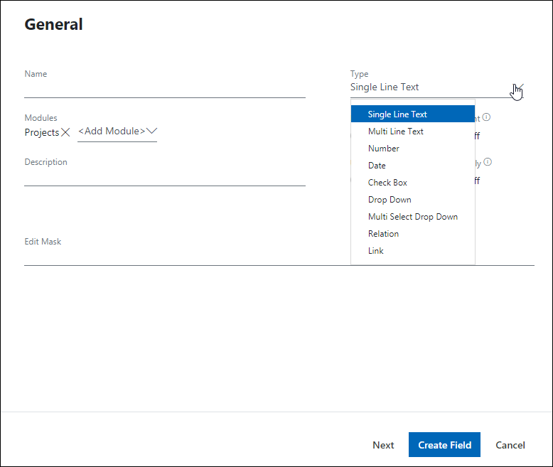 Create Custom Field