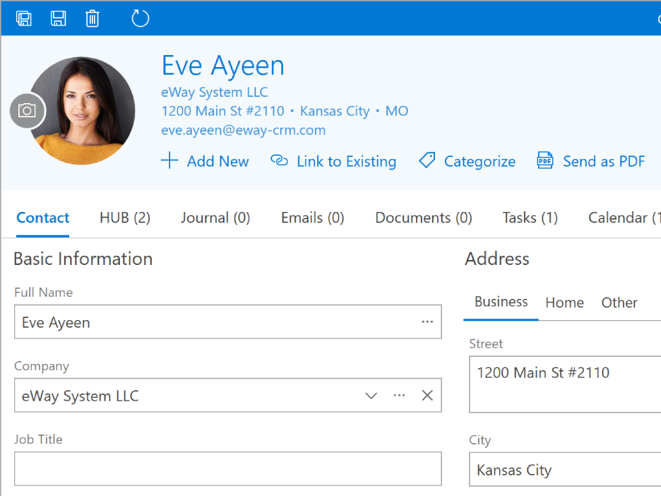 Contacts in eWay-CRM