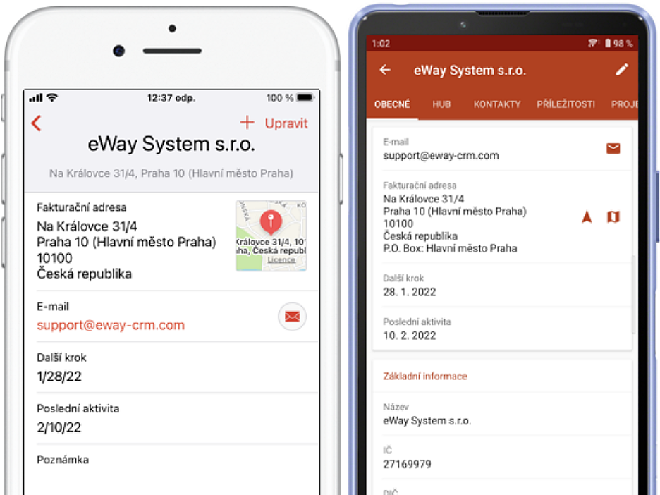 eWay-CRM Mobile společnost