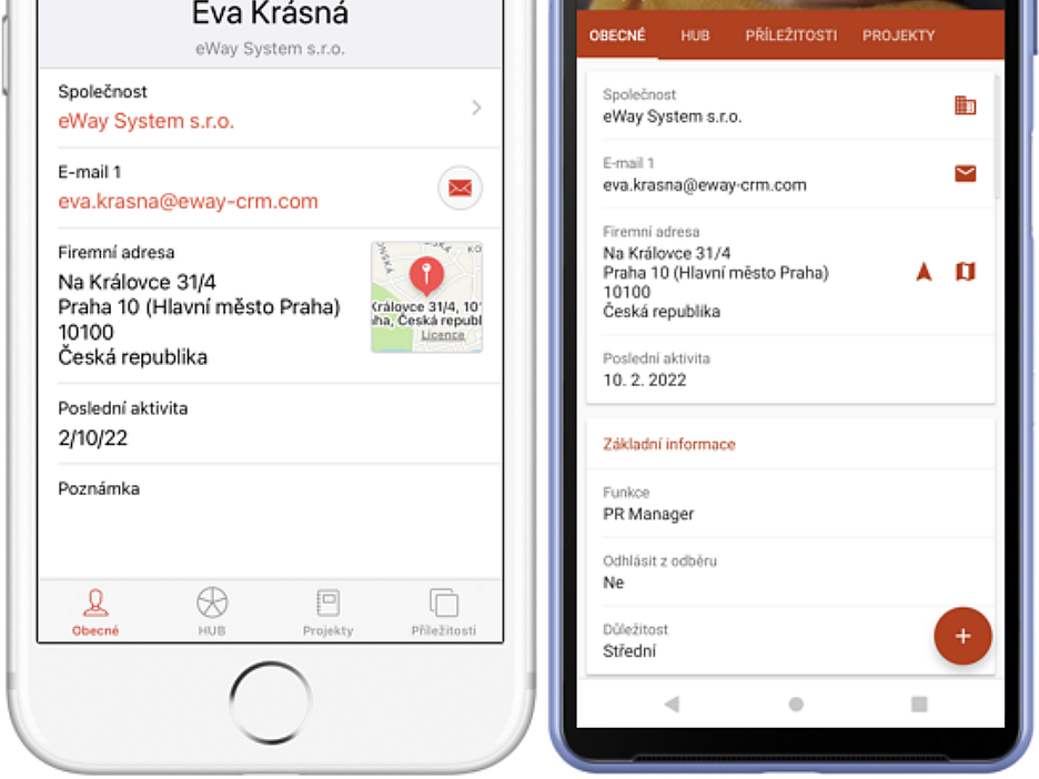 HUB v eWay-CRM Mobile