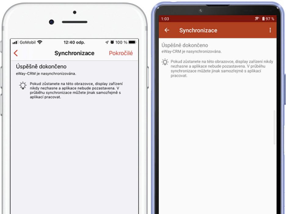eWay-CRM Mobile synchronizace