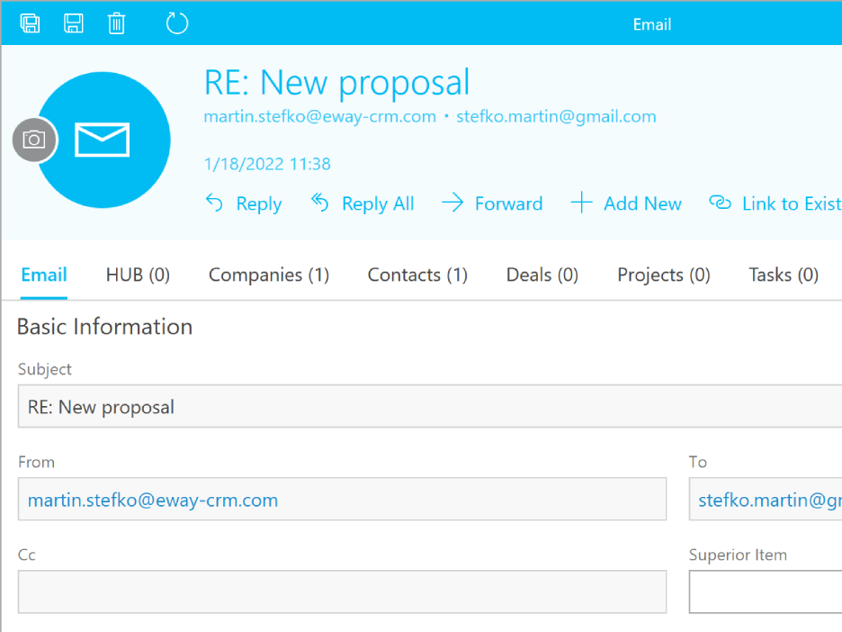 Emails in eWay-CRM