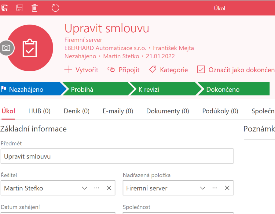 Úkoly v eWay-CRM
