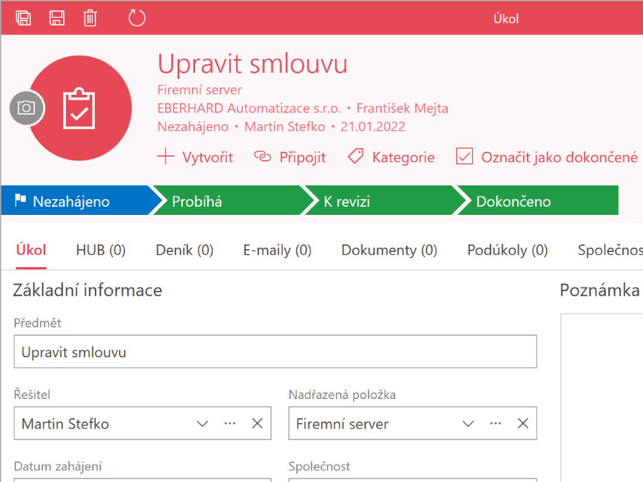 Úkoly v eWay-CRM