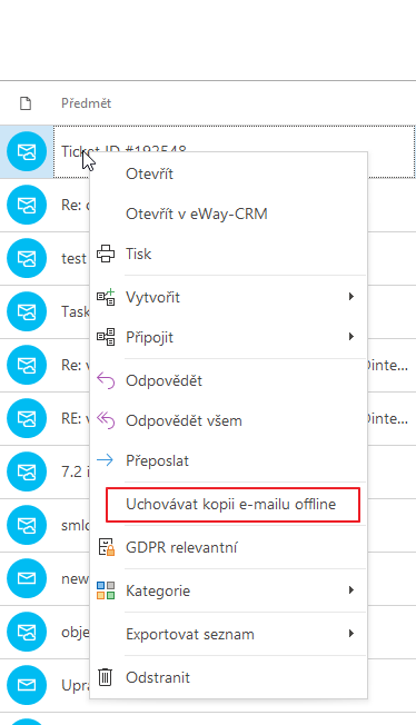 Ukládat kopii offline