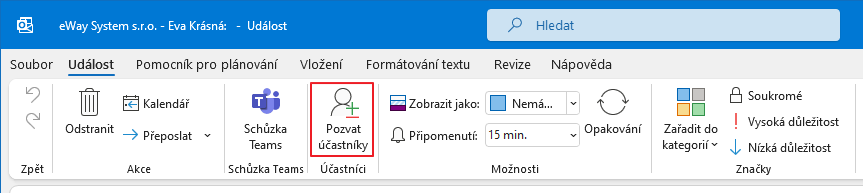 Pozvat účastníky