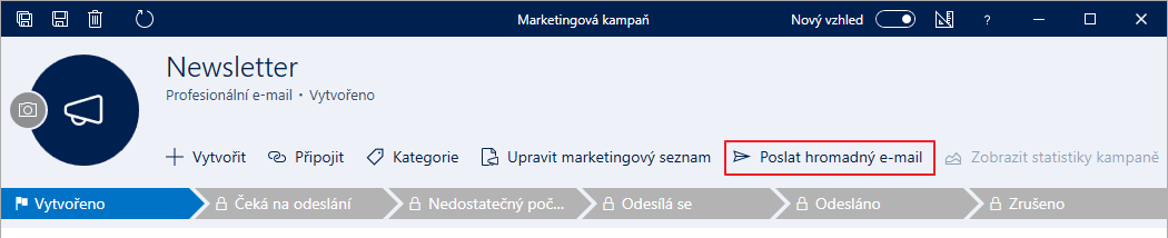 Poslat hromadný e-mail