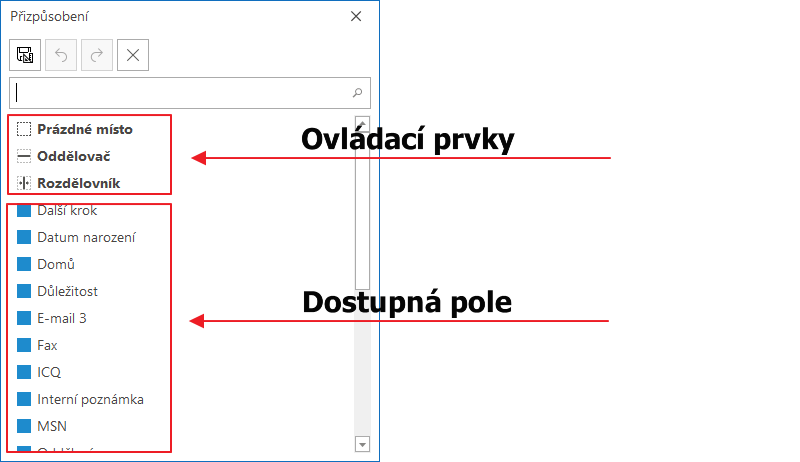 Panel Přizpůsobení