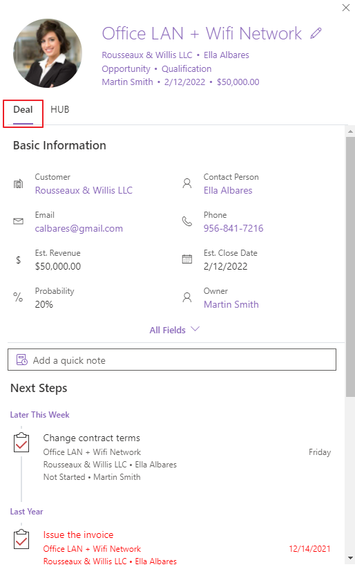 General Tab on Preview Panel