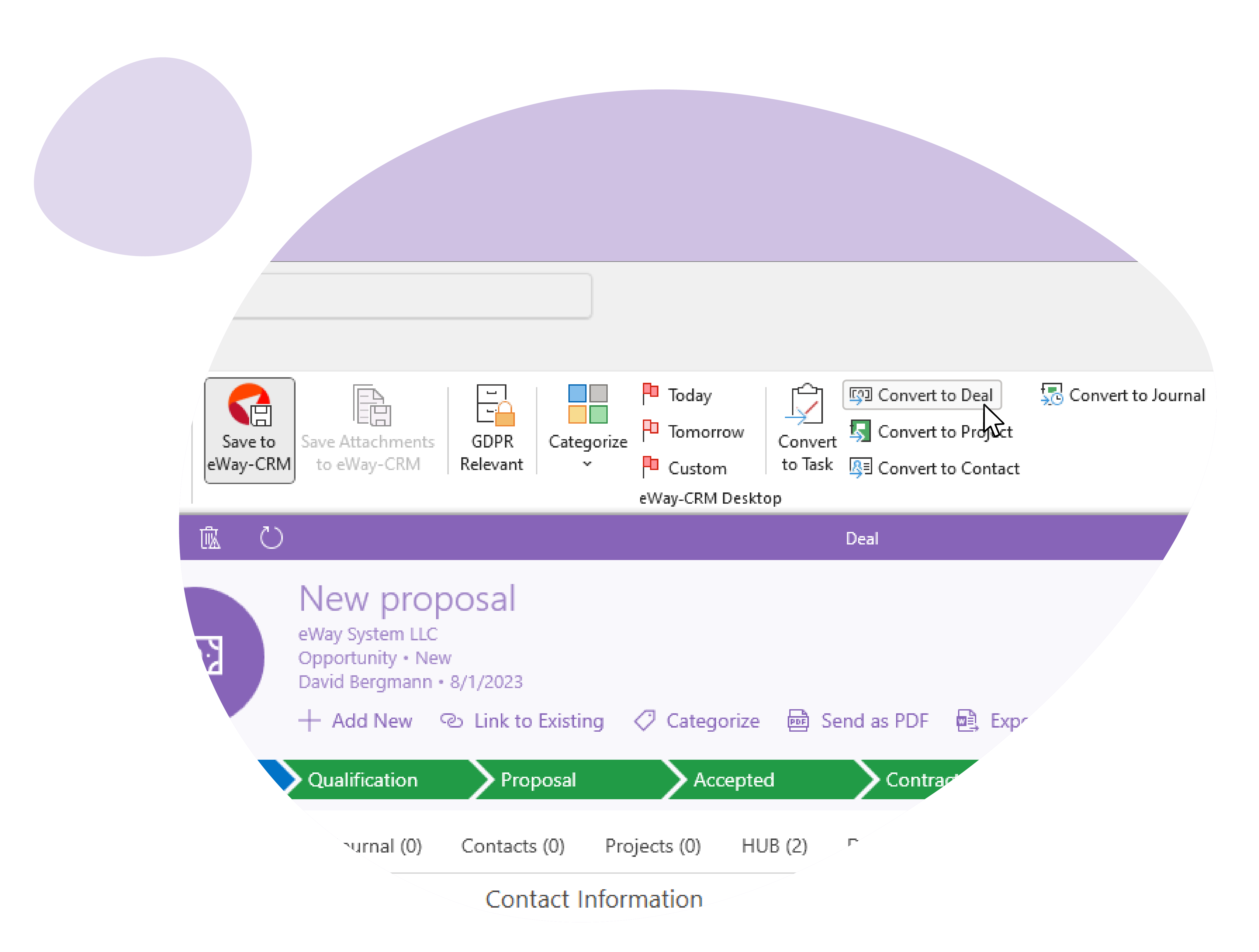 Convert email to deal