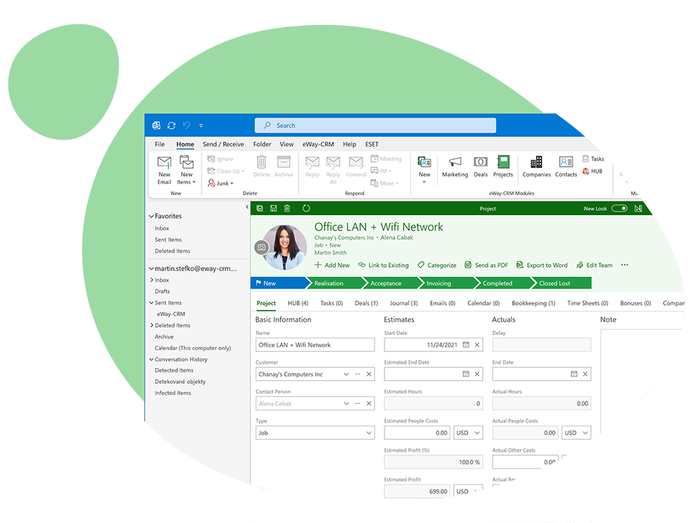 Outlook Projects Green