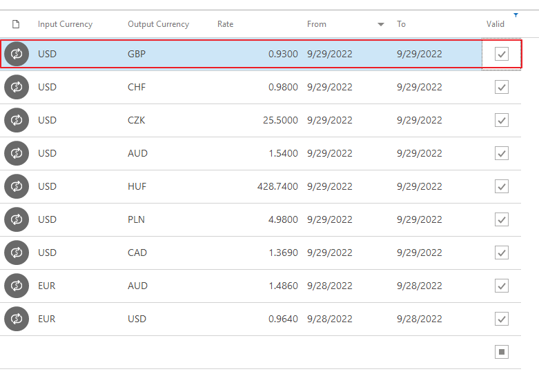 Set Exchange Rate