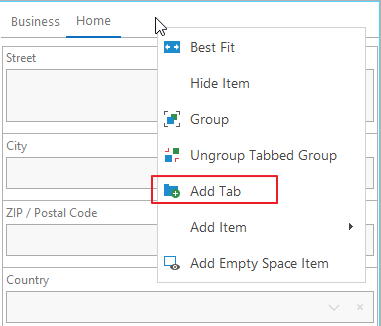 Add Tab to Group