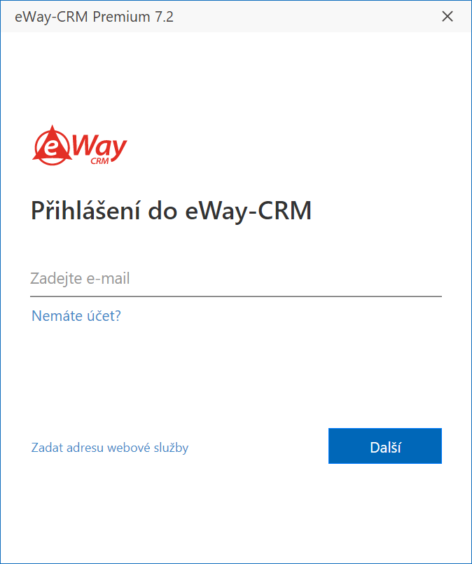 Přihlašovací údaje do eWay-CRM