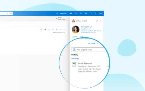 New Feature of eWay-CRM for Office 365 Simplifies Communication with Customers